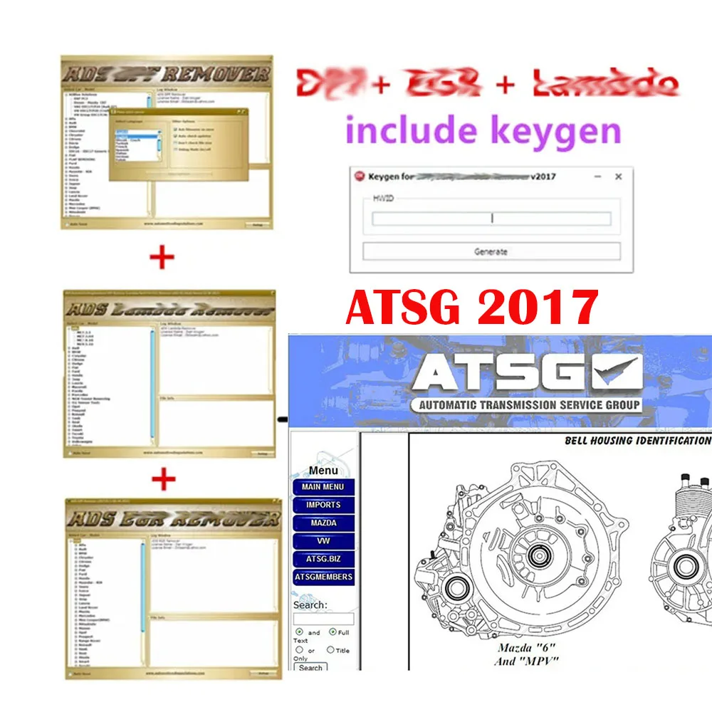 

ATSG 2017 + DPF + EGR горячая Распродажа Lambda Remover Full 2017,5 автоматическая коробка передач, информация об отказе при ремонте