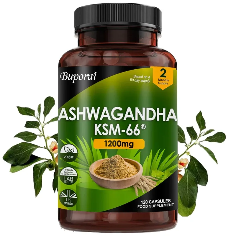 

Органический экстракт корня Ashwagandha KSM-66 для снятия стресса — порошок корня с высокой впитыванием — поддержка настроения и естественное повышение иммунитета