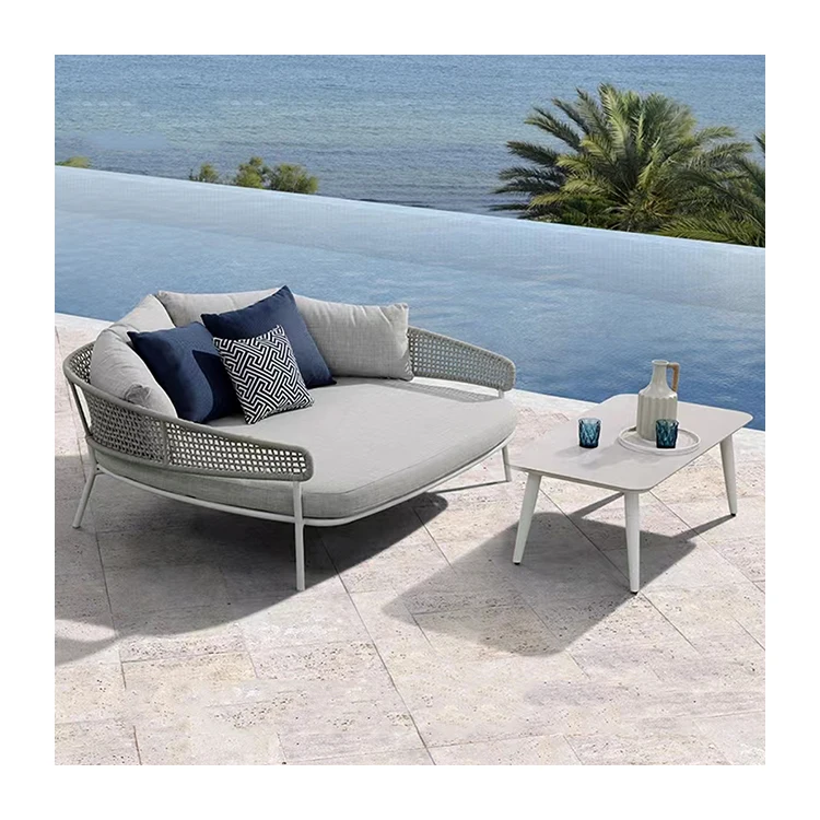 Furniture Rope Sofa Bed Sun  Modern  Outdoor Round Sofa Bed Patio