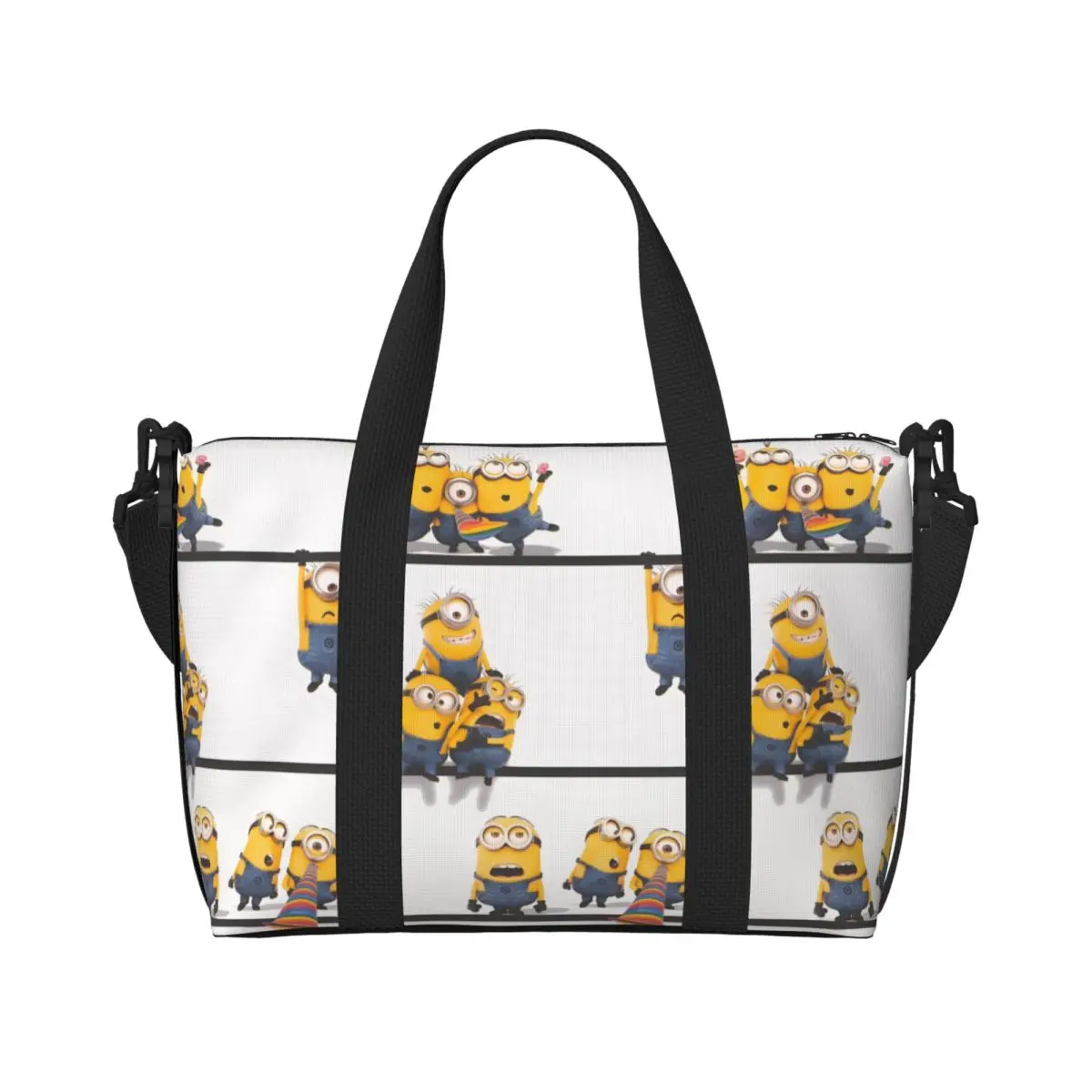 

Custom M-Minions Tote Bag Women Large Capacity Cute Cartoons Gym Beach Travel Bags