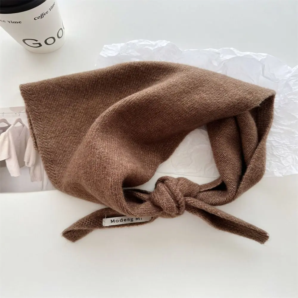 New Wool Knitted Triangular Scarf Multi-functional Warm Triangle Knit Scarves Headscarf Shawl Winter