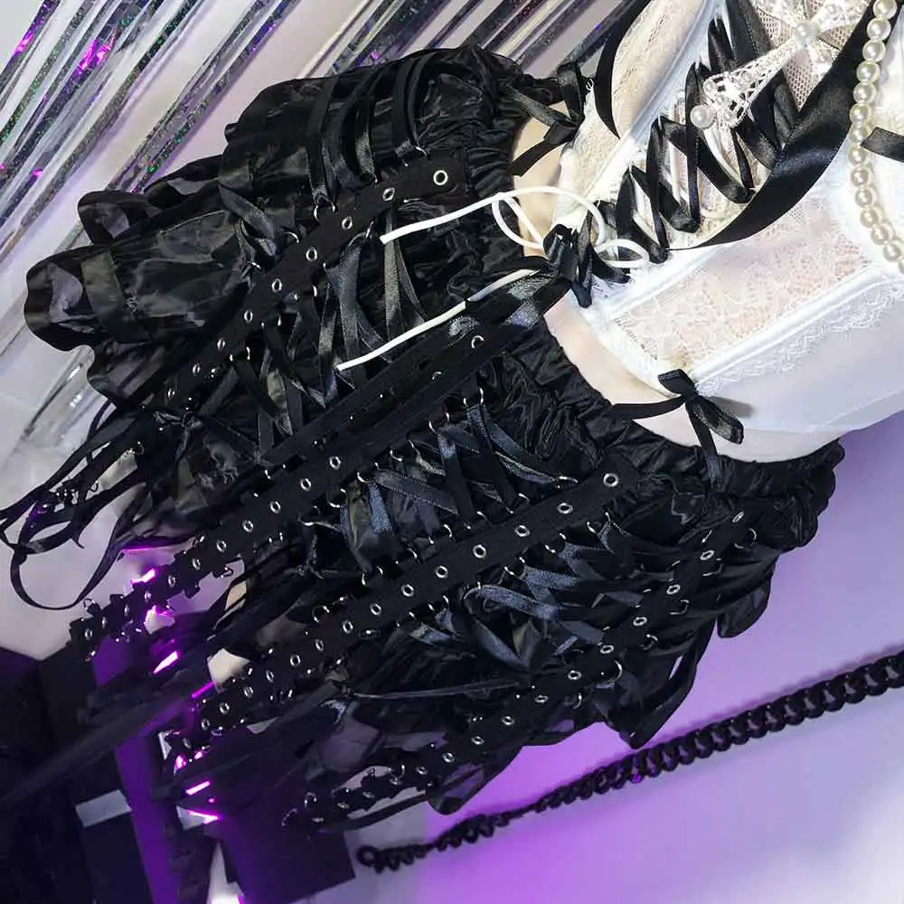 

Эко-юбки в готическом стиле 2025: эмо, 90-е, тин-панк, рок, Y2K, топы, на шнуровке, для э-гёрл, ручной работы, гранж, DIY, харадзюку, клубная одежда, готика, кавайи