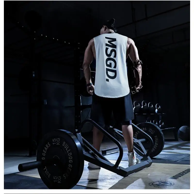 DROZENO Sports Vest Men's Loose Sleeveless Running Training Breathable Basketball Fitness