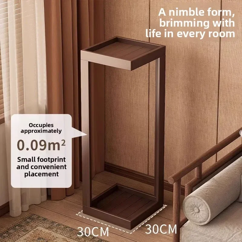 Flower Shelf Living Room Floor-to-ceiling Shelf Nanzhu Chinese Flower Pot Plant Placement Indoor Display Stand Balcony Flower