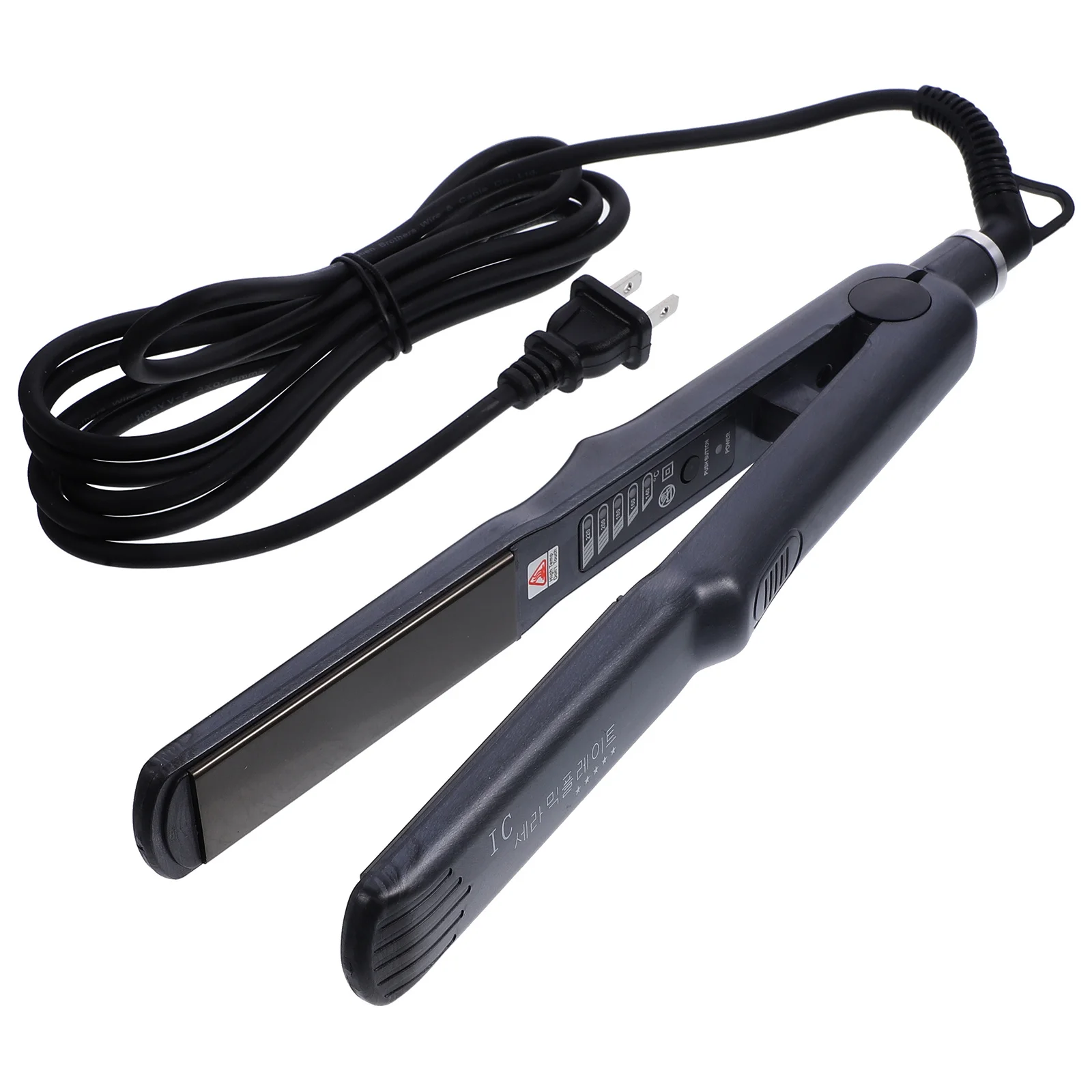 

1Pcs Hair Straightener Electric Hair Splint Durable Dual-Purpose Curling Iron Steam Straightener Us Plug Black for Salon Home