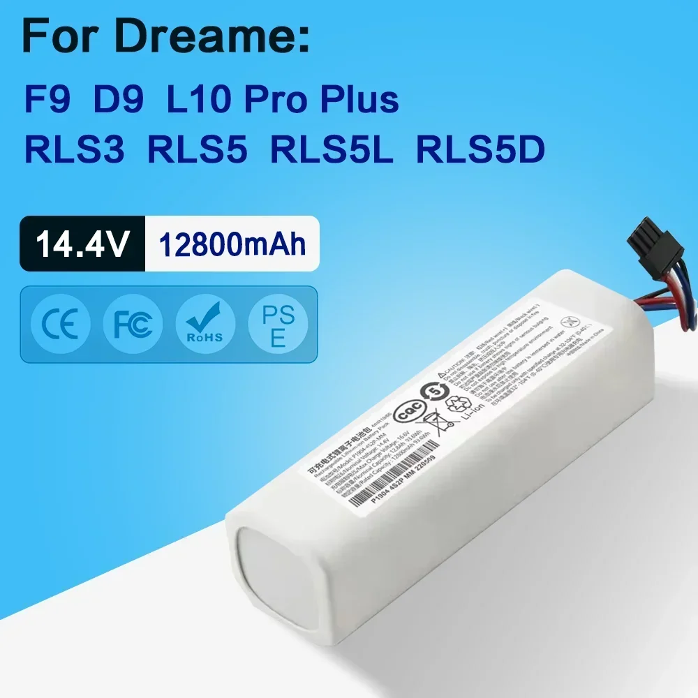

Оригинальный сменный аккумулятор P2008-4S2P-MMBK для Dreame F9 D9 L10 Pro Plus RLS3 RLS5 RLS5L RLS5D, аксессуары, детали, аккумулятор