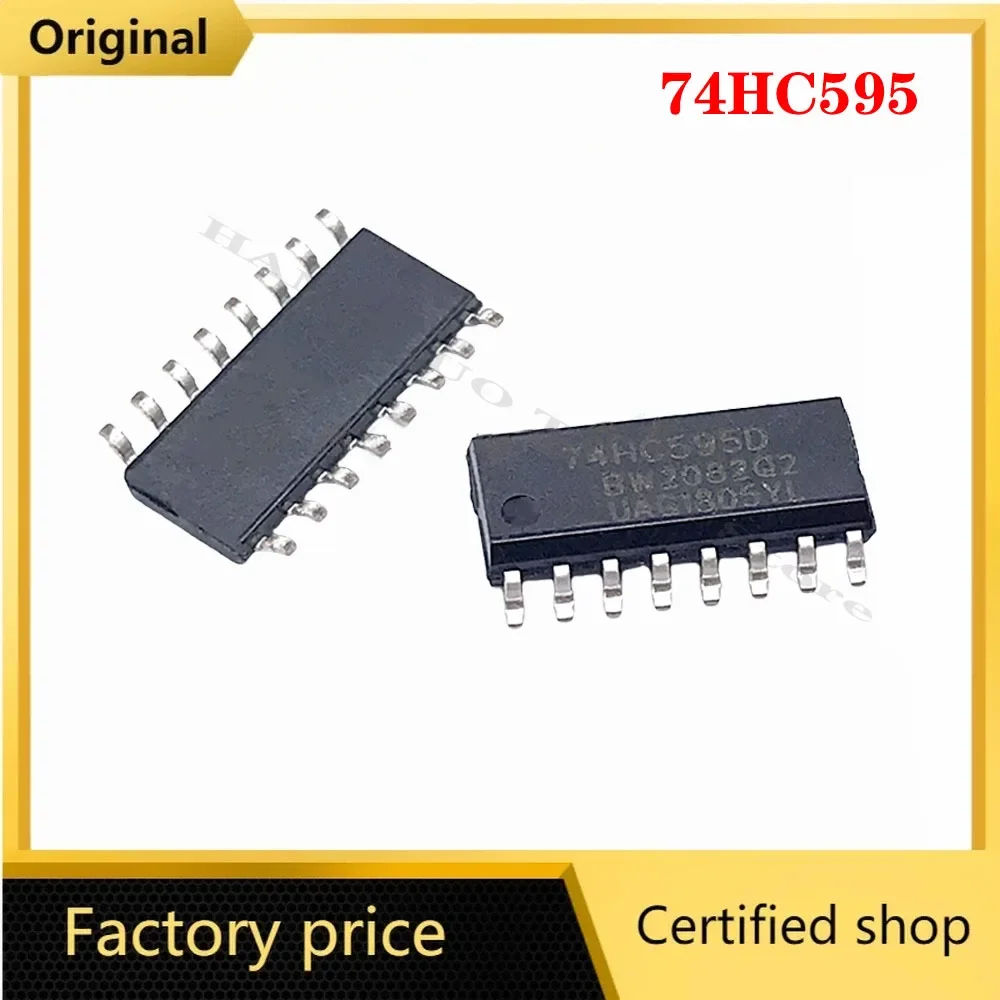 10PCS  Brand new original   SOP16 74HC595 SOP SN74HC595DR SMD 74HC595D