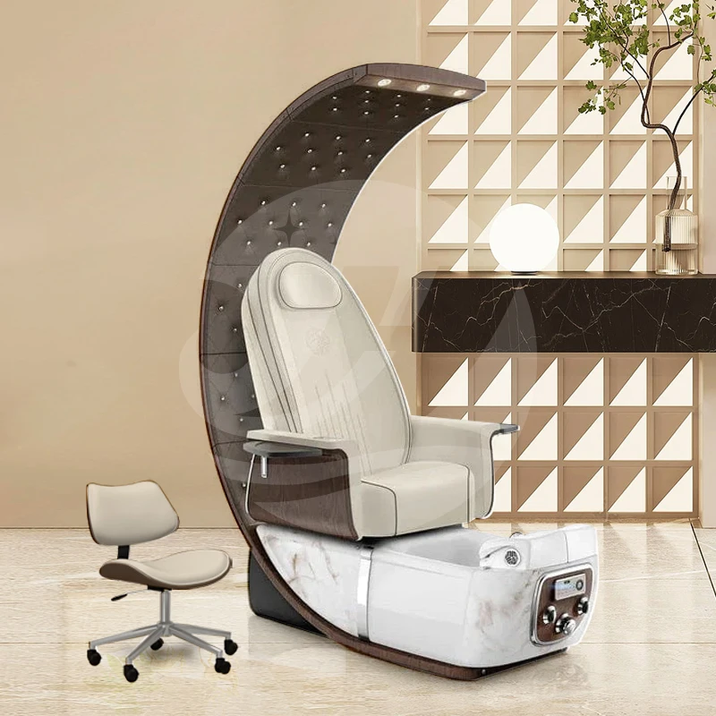 

Wholesale Custom Spa Pedicure Chair Luxury Light Surfing Foot Massage Pedicure Chair for Salon Nail Spa Chair Pedicure Station