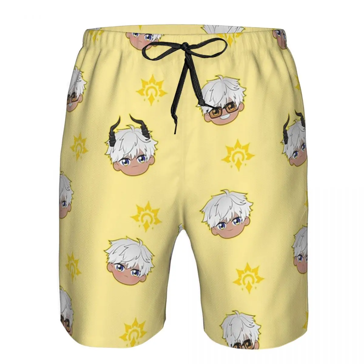 Obey Me - Mammon Pattern Trunks Beach Board Shorts Casual Quick Dry Swimming Summer Men Pants
