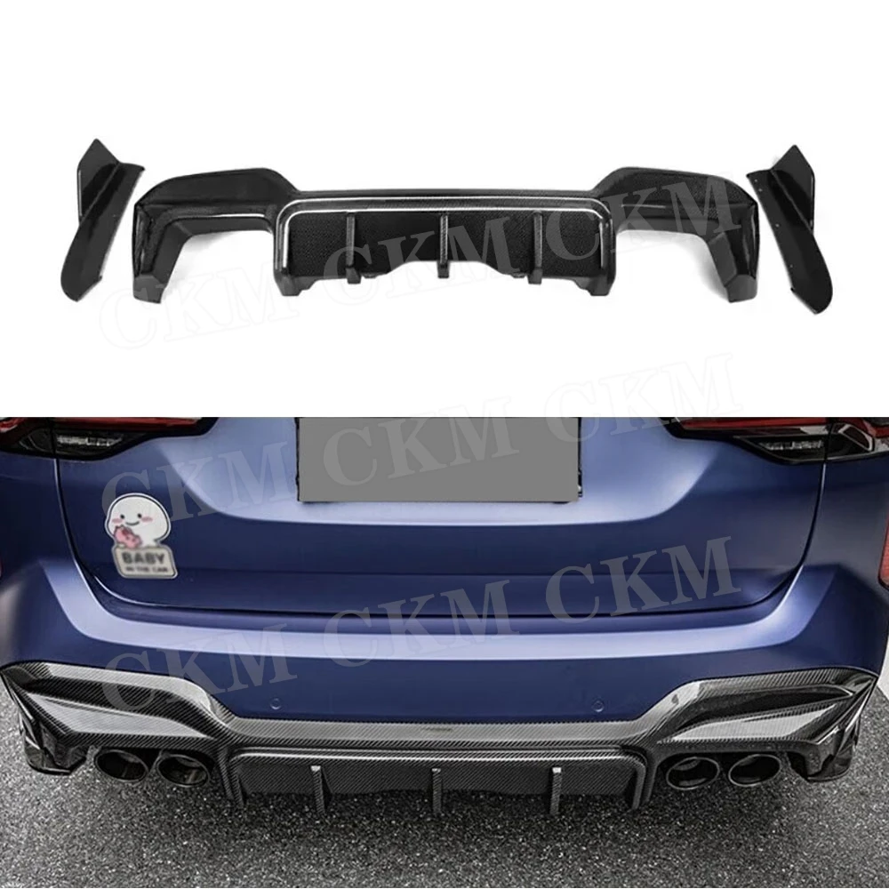 

Dry Carbon Fiber S Style Rear Bumper Diffuser Guard Spoiler Body Kits Accessories for BMW X3M F97 2022+