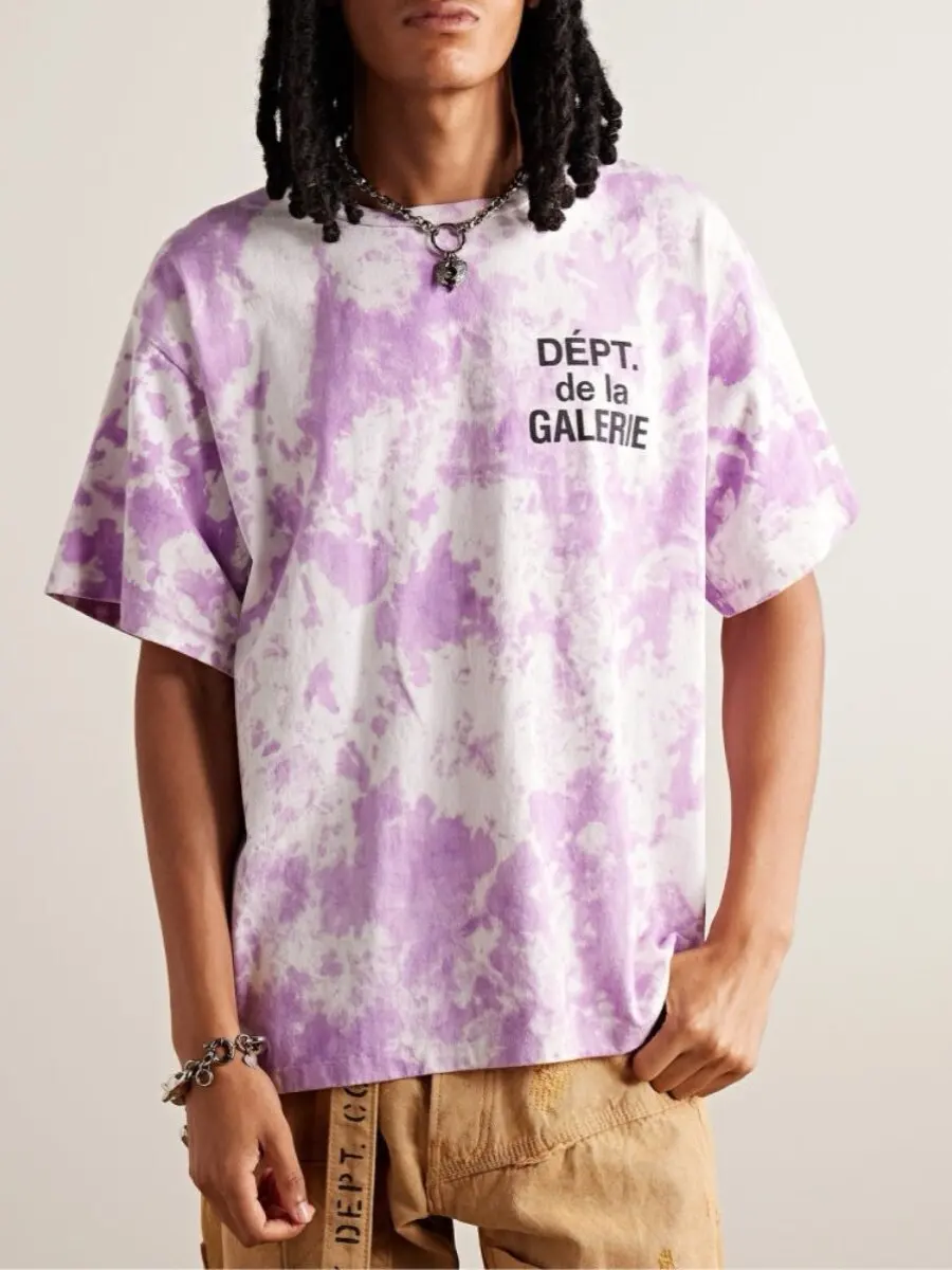 Gallery DEPT Tie-Dye Basics French Printing Crew Neck Short Sleeve Washing Water Old Heavy Industry Tee
