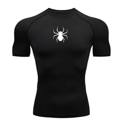 Men's Sports T-Shirt Compression Shirt Summer Short Gym Running Top Crew Neck Sweatshirt Quick Dry Fitness Workout Clothing