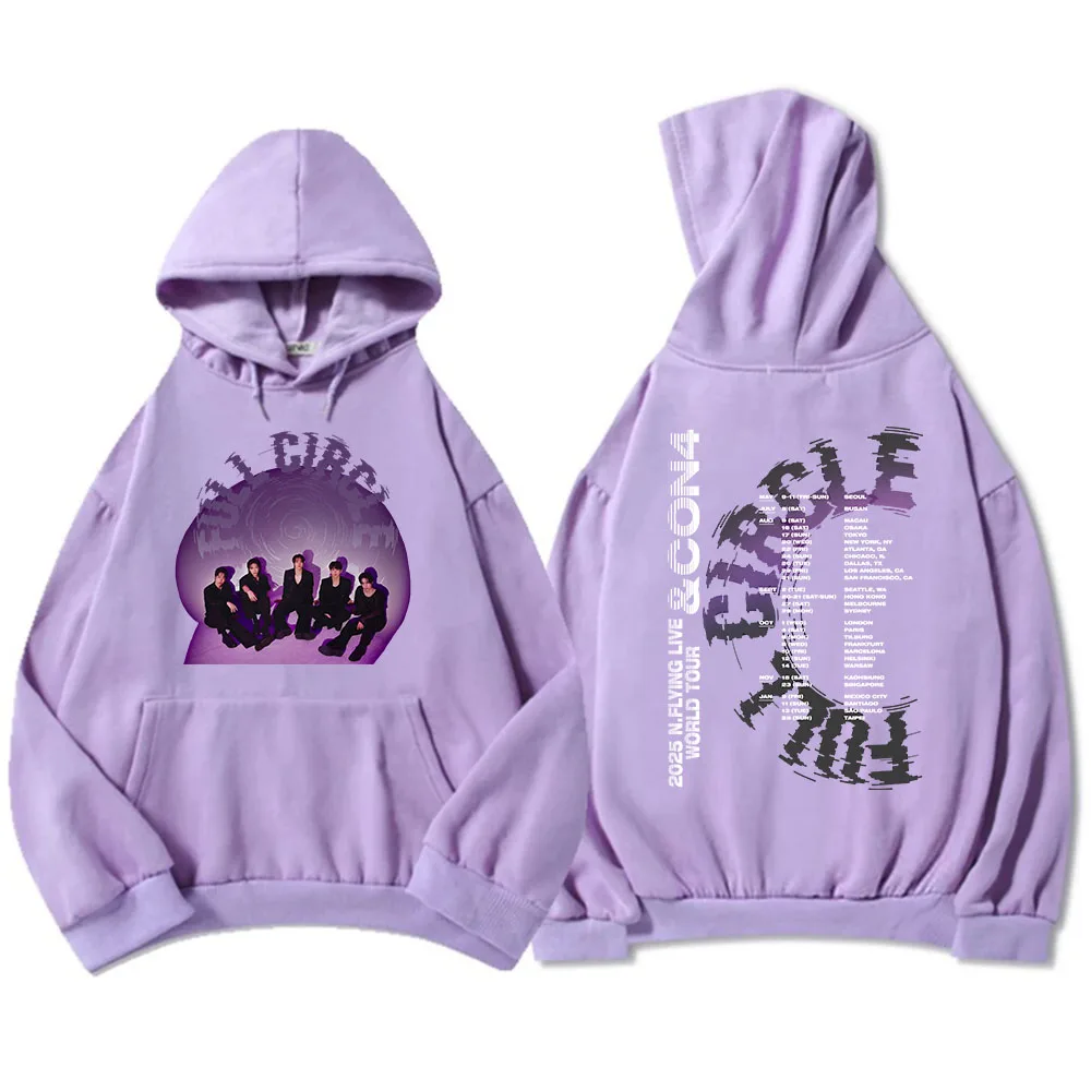 

N.Flying LIVE WORLD TOUR &CON4:FULL CIRCLE Hoodies Long Sleeve Fashion Men Sweatshirt Fleece Autumn Unisex Sudaderas Graphic Top