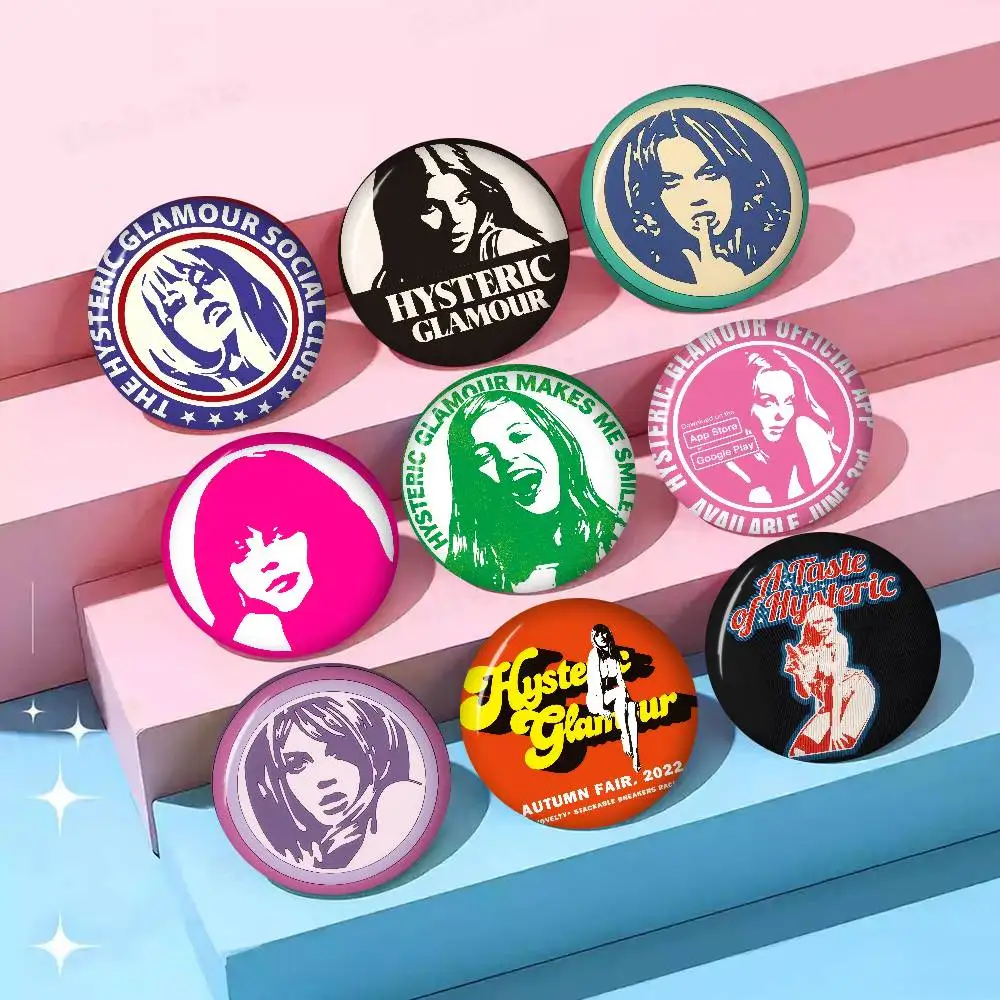 H-HystericS Glamour BRAND  Creative Tinplate Soft Button Pins Animal Icon Brooch Lapel Backpack Badge Accessories Pin