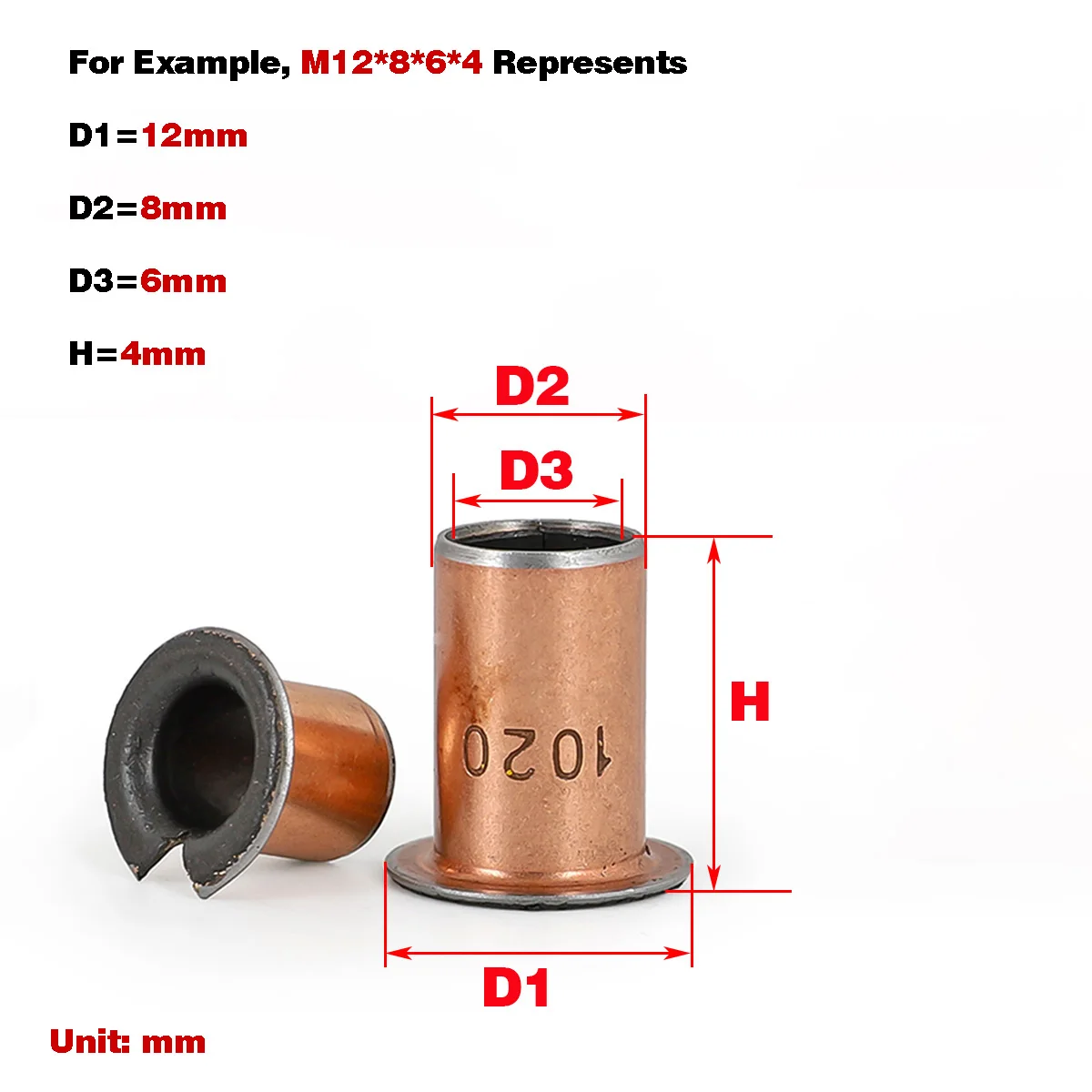 Oil Free Self-Lubricating Flanging Copper Sleeve / Composite Bearing Bushing