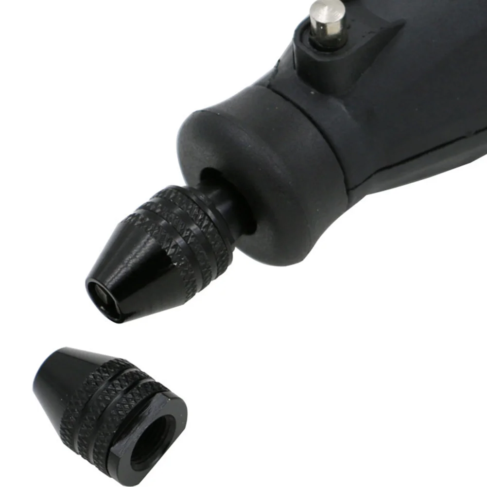 Mini Keyless Black Alloy 3-Jaw Drill Chuck Converter Adapter Instant Lock Hold 03-32mm Drill Bits Impact Driver
