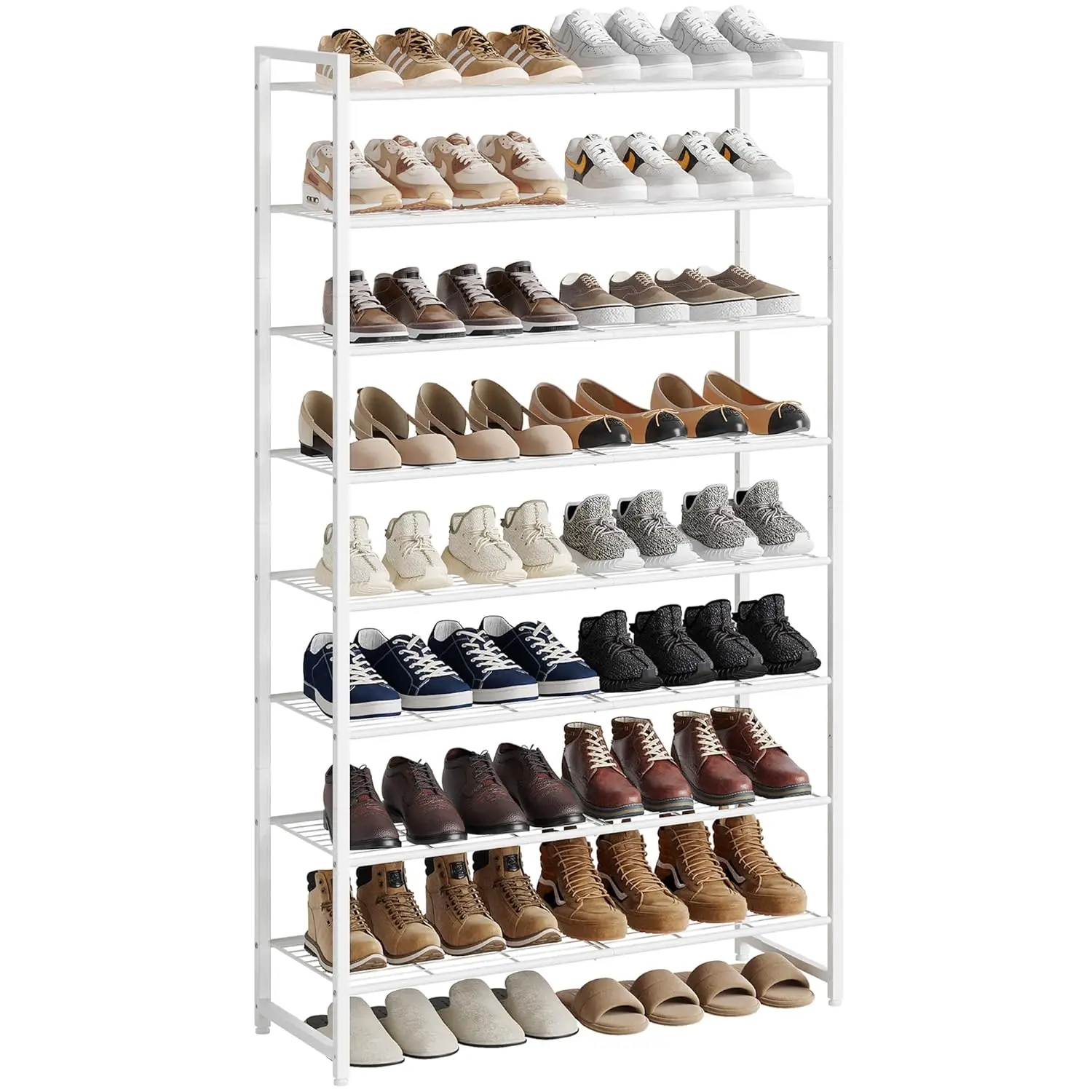 

Shoe Rack for Closet, Metal Shoe Organizer, 8 Tier Garage Shoe Rack Max Holds 40 Pairs,Shoe Storage Shelf,Entryway,, Customized