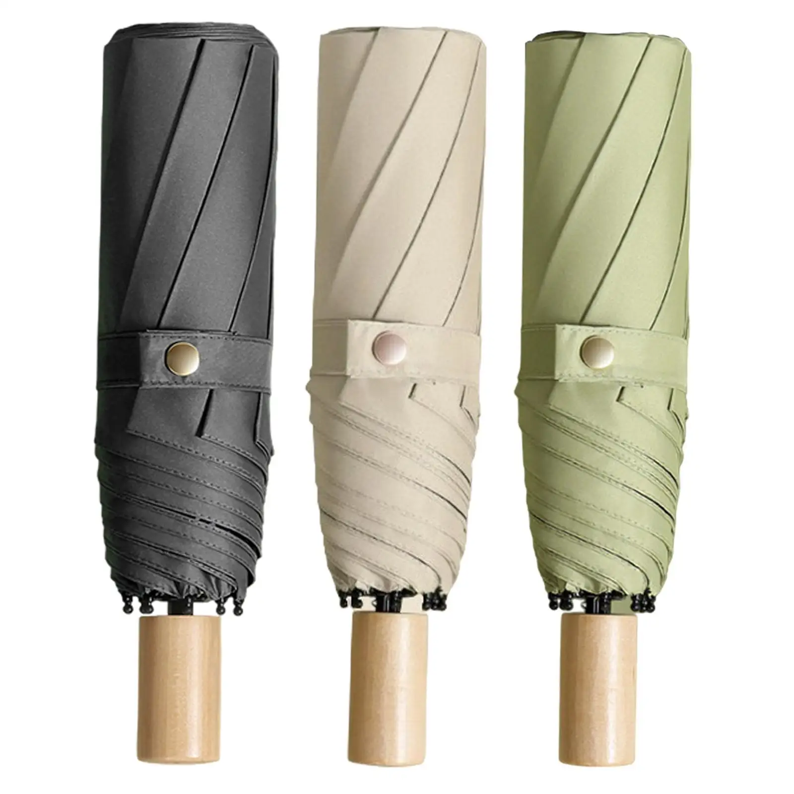 Folding Umbrella Solid Color Travel Umbrella for Trips Walking Outdoor