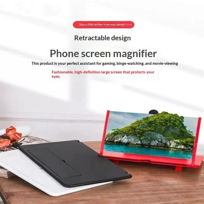 AnswerFoldable Phone Screen Magnifier 3X 4X HD Magnification Eye Protection For Movies Videos Home Travel Use