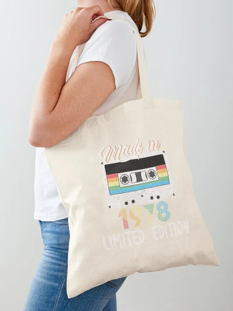 

Made in 1978 limited edition Tote Bag cute tote bag eco bag folding custom canvas tote bags cloth bags