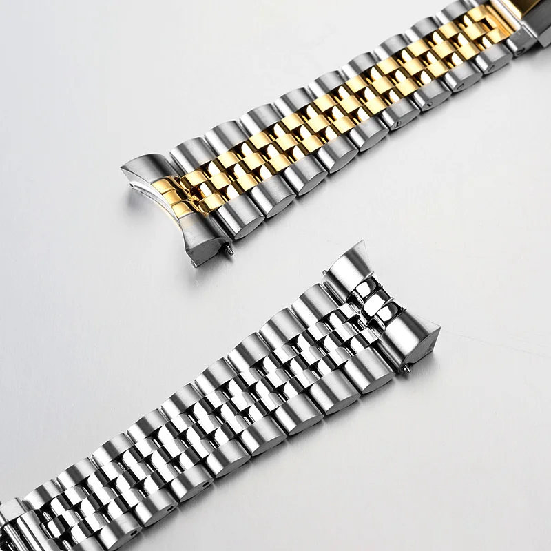 Arc mouth stainless steel wristband for Tudor Biwan new five bead watch strap panda little monster M79360N/M79363N series 22mm