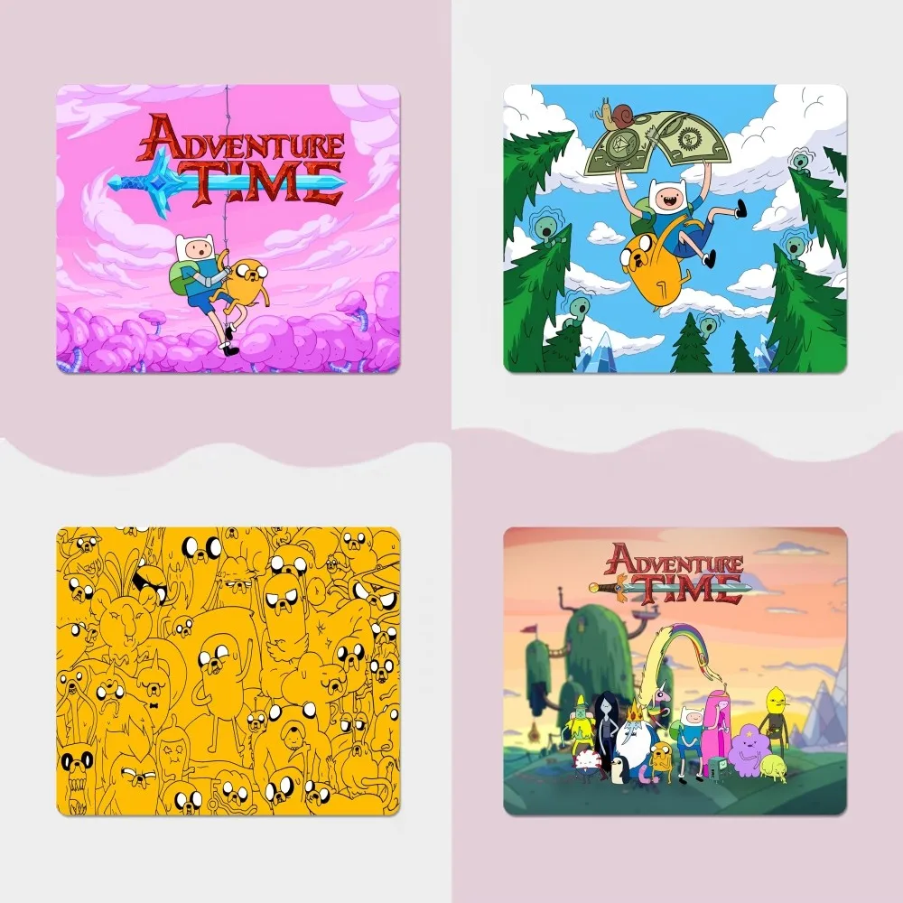 

A-Adventure-Time Mousepad Small Office Computer Desk Mat Table Keyboard Big Mouse Pad Laptop Cushion Non-slip Deskpad Home