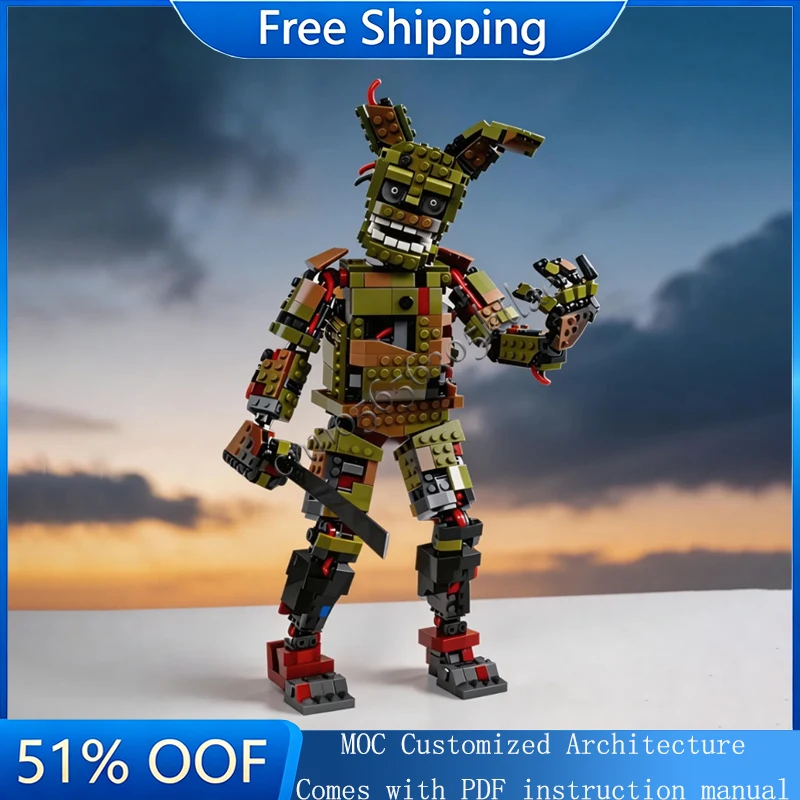 

1123 Parts Horror Style Cartoon Character Figure Modular Building Block Educational Puzzle Toys Christmas Creative Display Gift