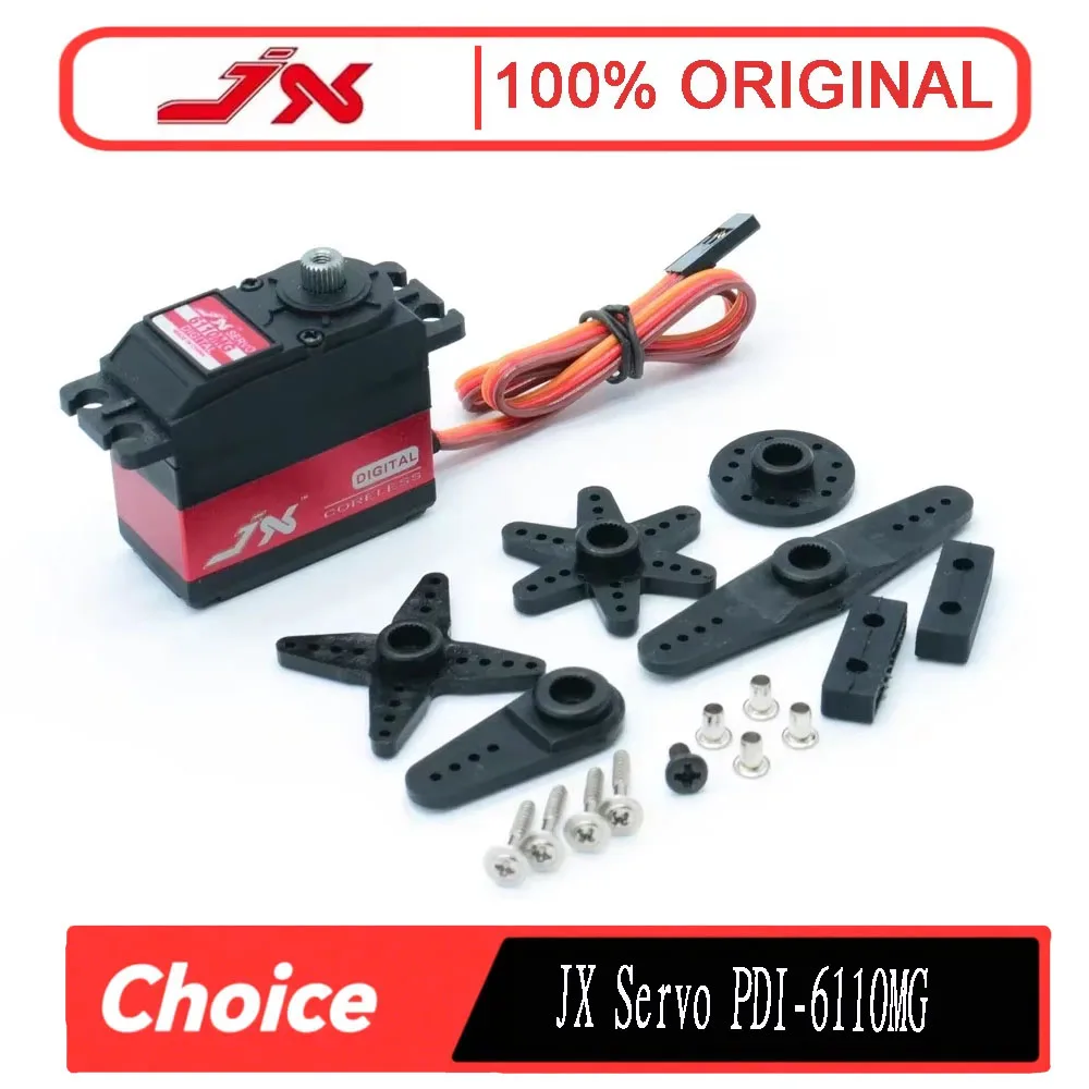 Jx servo PDI-6110MG 10kg digital metal engrenagem coreless padrão servo para rc 1/8,1/10 rc carro barco robô avião peças
