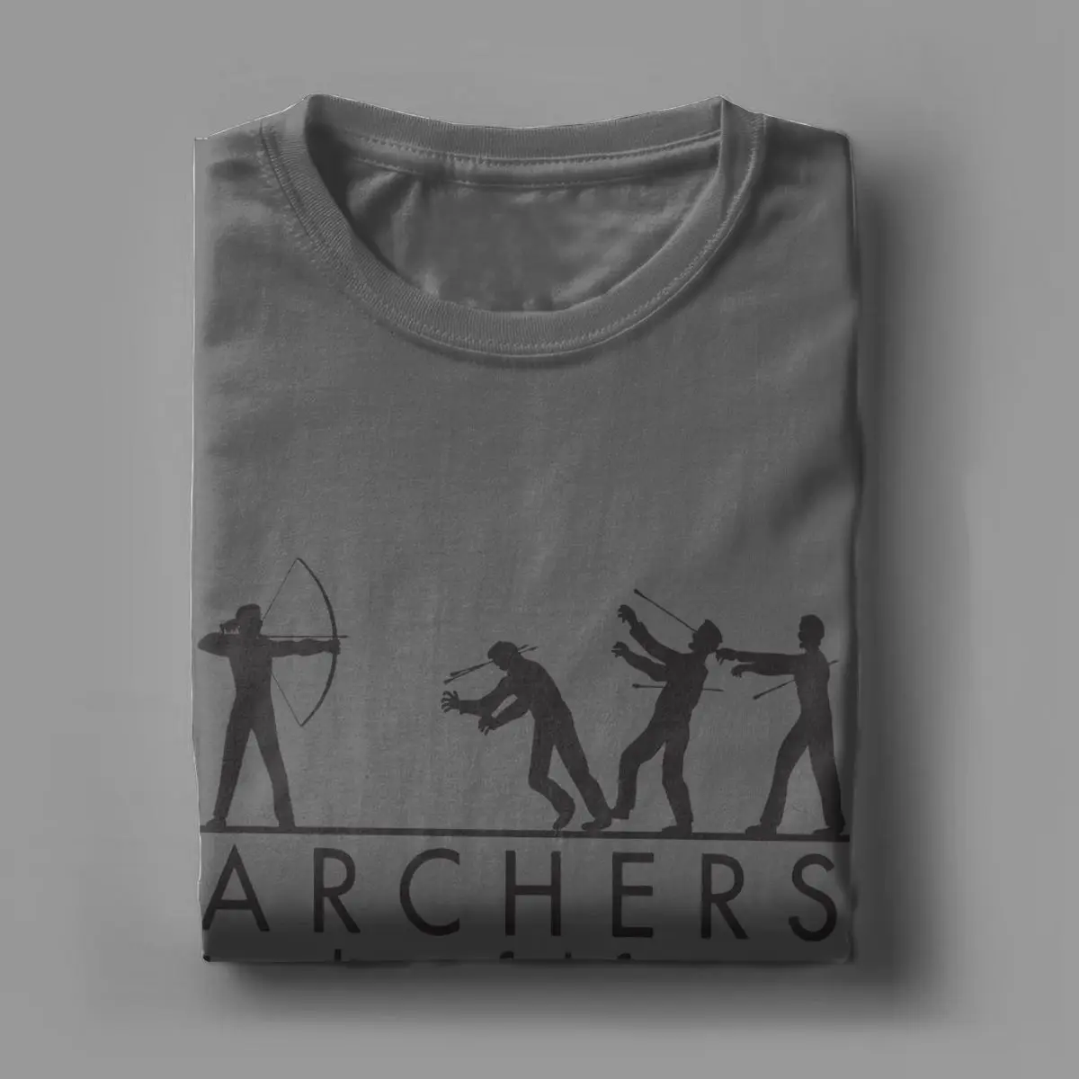 Novelty Archers VS Zombies Men\'s shirt O Neck Cotton T Shirt Archery Lover Bow Arrow Sports Short Sleeve Tee Shirt Original Tops