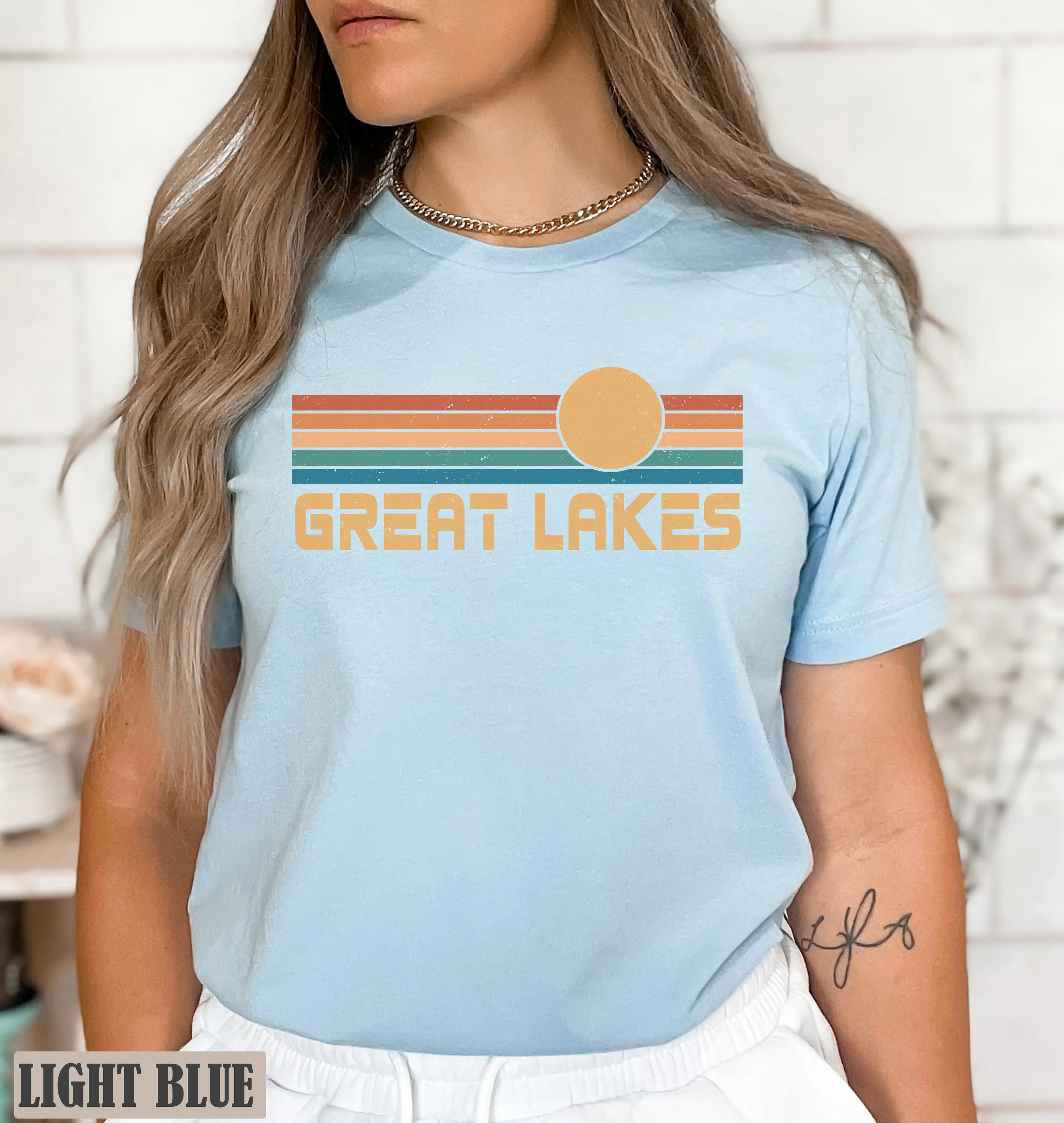 Great Lakes T Shirt Lake Superior Up North Northwoods Souvenir Group