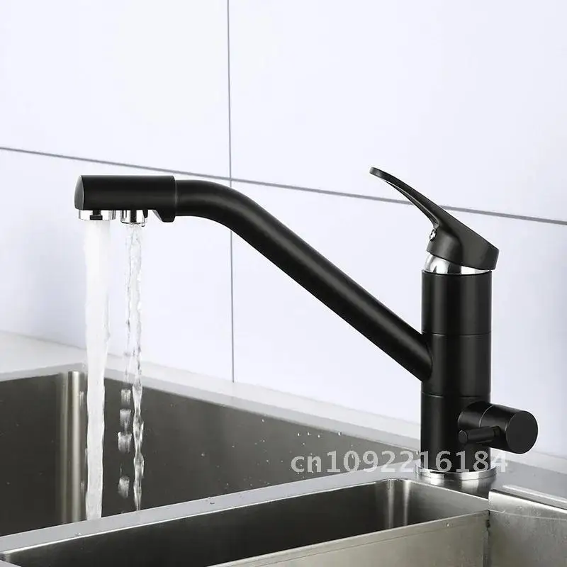 Brass Kitchen Faucet 3 in 1 Kitchen Faucet Filter Drinking, Tap Cleaning Water for Mixer Sink Kitchen Faucet Cooking,