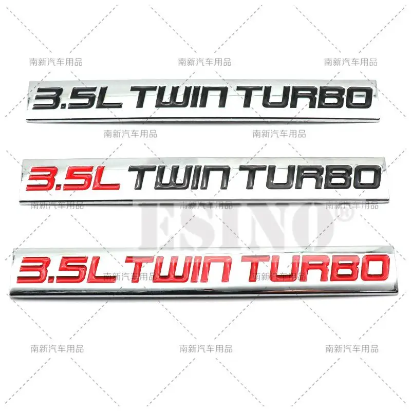 Car Styling 3.5L Twin Turbo 3D Metal Alloy Adhesive Emblem Sticker Car Body Badge For Ford F150 Raptor Lincoln Navigator