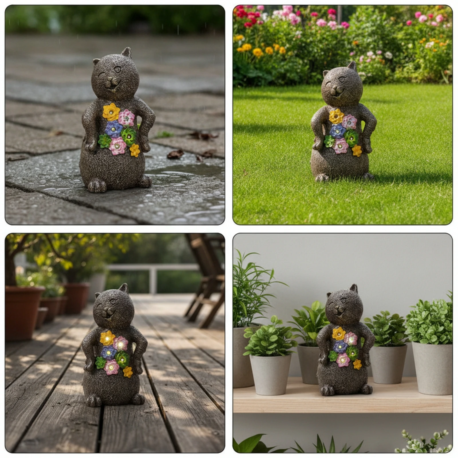 Figurine de chat avec lumière - Outdoor Lighting Patio avis et prix