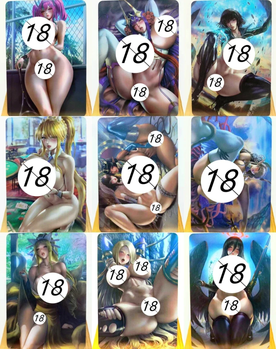 

9Stks/set Anime Doujin ACG EX Big Sister Cute Kawaii Beautiful Girl Character Gentleman Nude Sexy Toy Hobby Collection Card