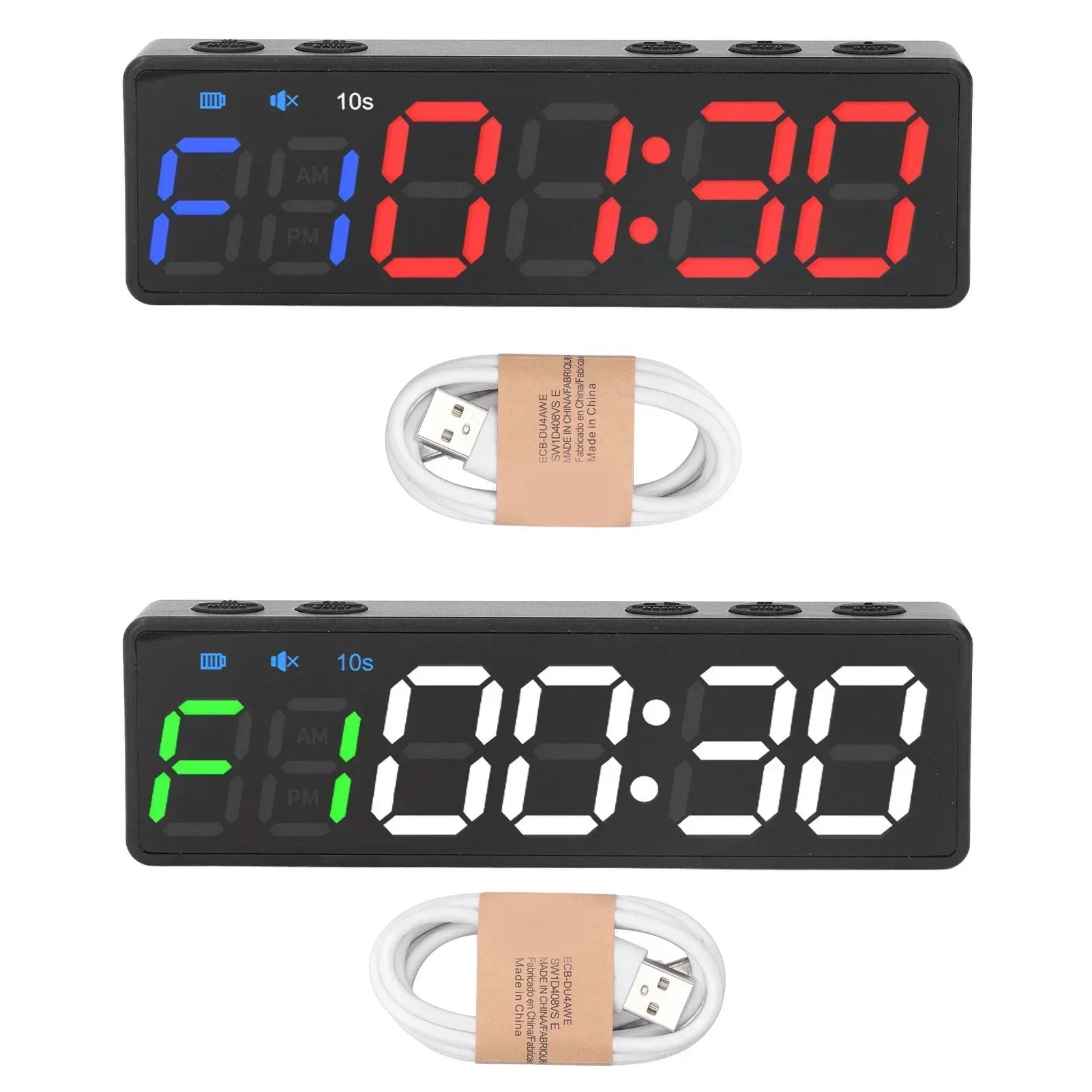 

Gym Timer Portable Workout Interval Timer Fitness Clock Large Digital Display with Built In Powerful Magnet Low Battery Alert