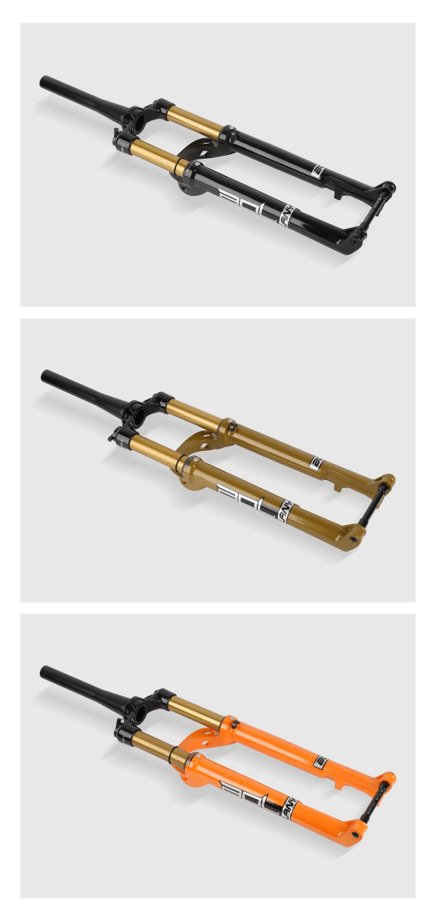 BOLANY MTB-Luftgabel mit Federung, 27,5/29 Zoll, 120 mm, Reise-MTB-Gabel, Magnesiumlegierung, ultraleichtes Design, 15 x 110 mm Boost-Fahrradgabel – Detail 13
