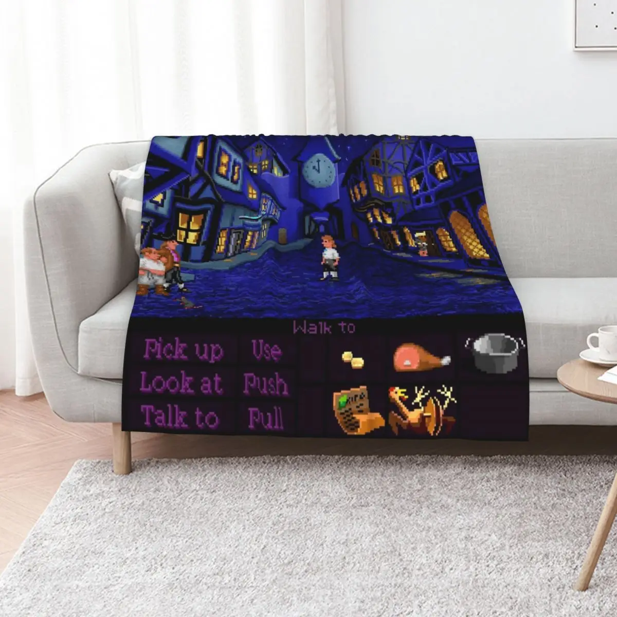 

Melee Island streets (Monkey Island 1) Throw Blanket Flannel Fabric Nap Blankets For Baby Tourist Blankets