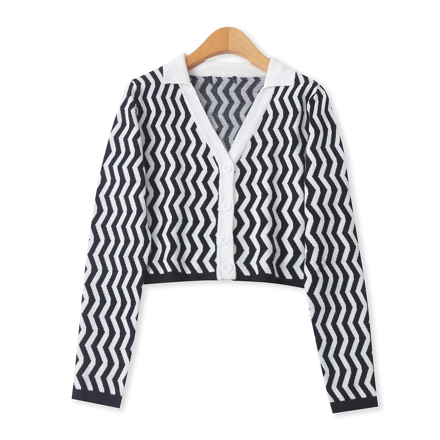 

Весенне-осенний женский модный свитер V-Ne Long Sve Color Blo Cardigan для похудения, трикотаж на одной пуговице для поездок на работу