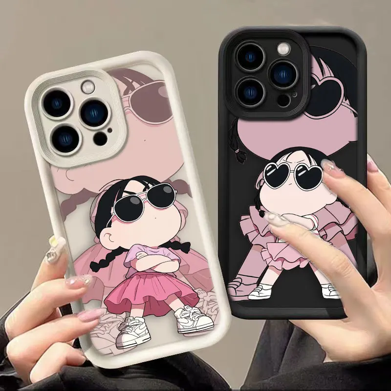 Sunglasses Little Girl Phone Case For OPPO A5 A60 A7X A9 A16 A16K A92S RENO 2 3 5 6 FIND X3 X5 R11 R11S R15 PRO LITE 4G 5G Case