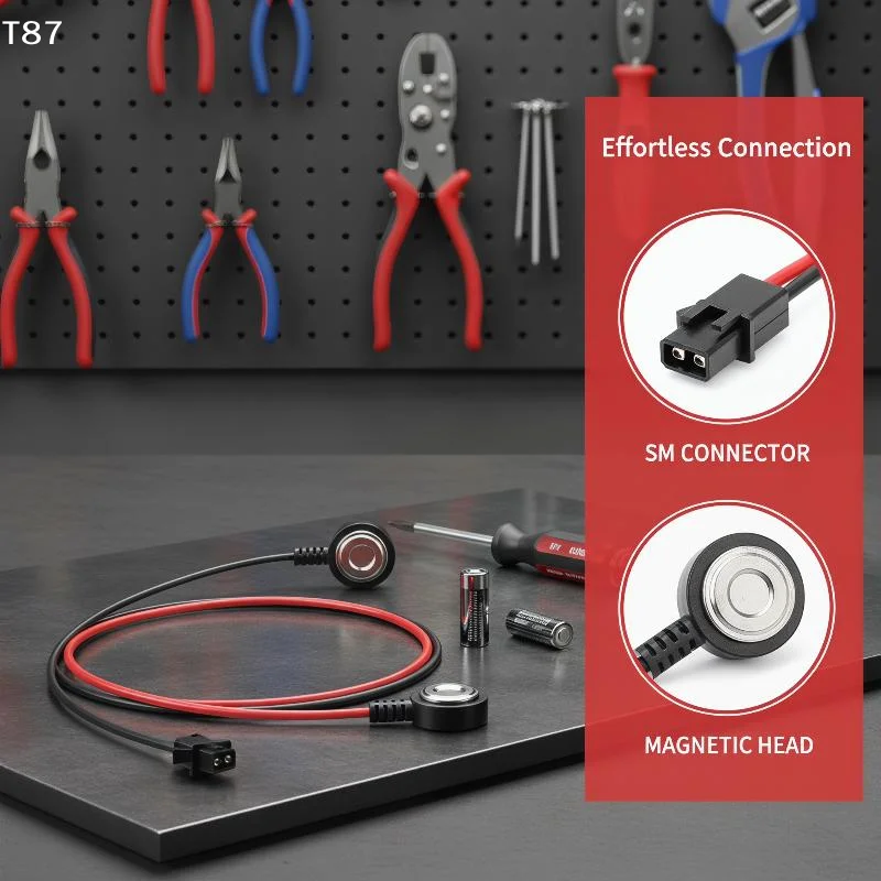 1/3/5Pcs Magnetic Charging Cable 18650 Battery Charger SM Extension Cable 3.7V USB Charging Female Seat For Lithium Battery
