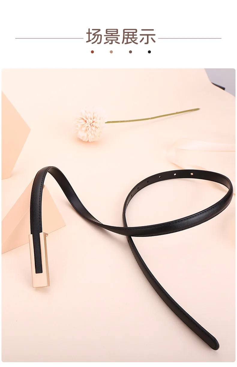 Damen Mode-Gürtel aus Rindsleder; Dünner Taillengürtel; Vielseitige Dekoration; Schlankmachender Accessoire für Kleider; Anzug-Accessoire; Gürtel für Frauen – Detail 15
