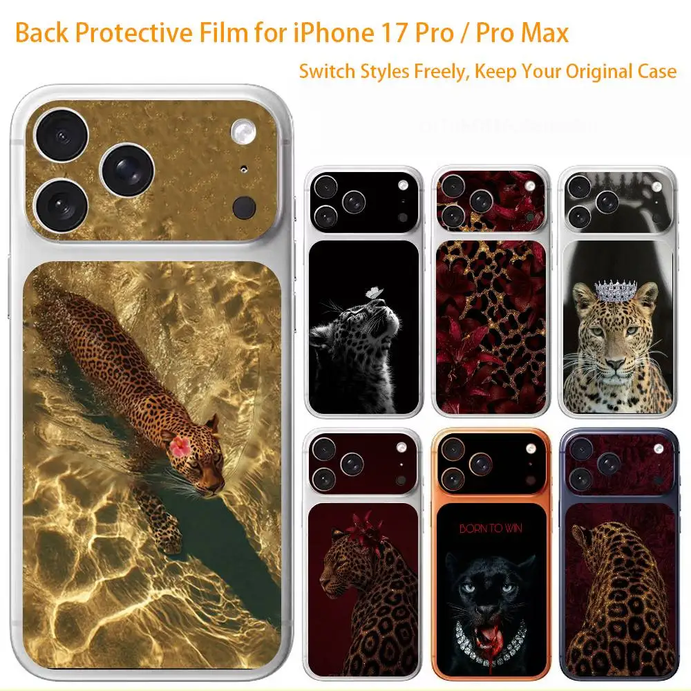 

Flow Leopard 3D Full Body Skin Decal for iPhone 17/Pro/Pro Max Color Rear Protective Sticker