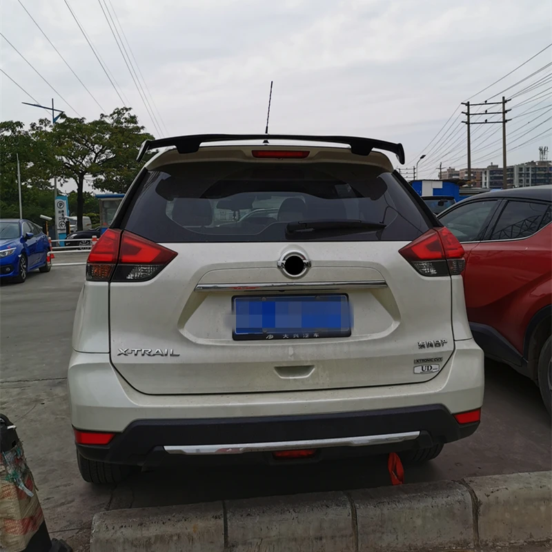 For Nissan X Trail T32 Spoiler 2014 - 2020 ABS Material Carbon Fiber Look Car Rear Trunk Wing Accessories Body Kit