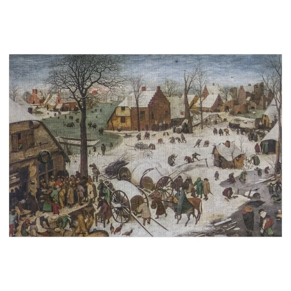 

Pieter Bruegel the Elder - The Census at Bethlehem Jigsaw Puzzle With Personalized Photo Custom Gift Picture Puzzle