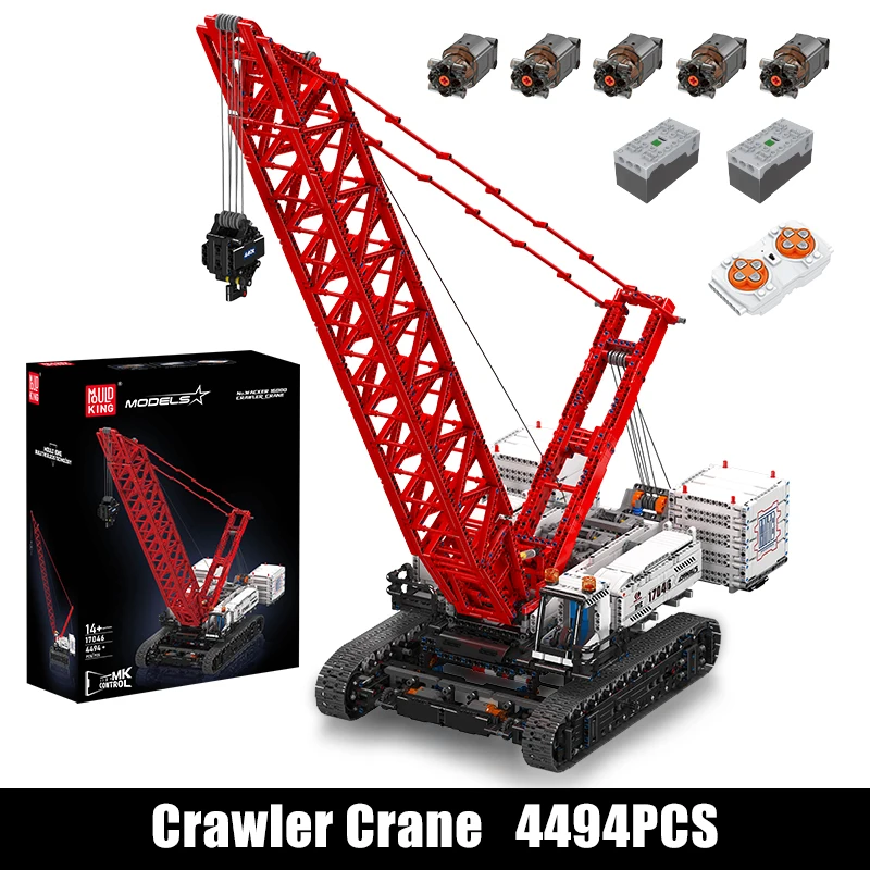 Mould King 17046 Technische Auto Speelgoed De RC Wacker 16000 Rupskraan Bouwblok Assemblage Truck Steenset Kinderen Kerstcadeau