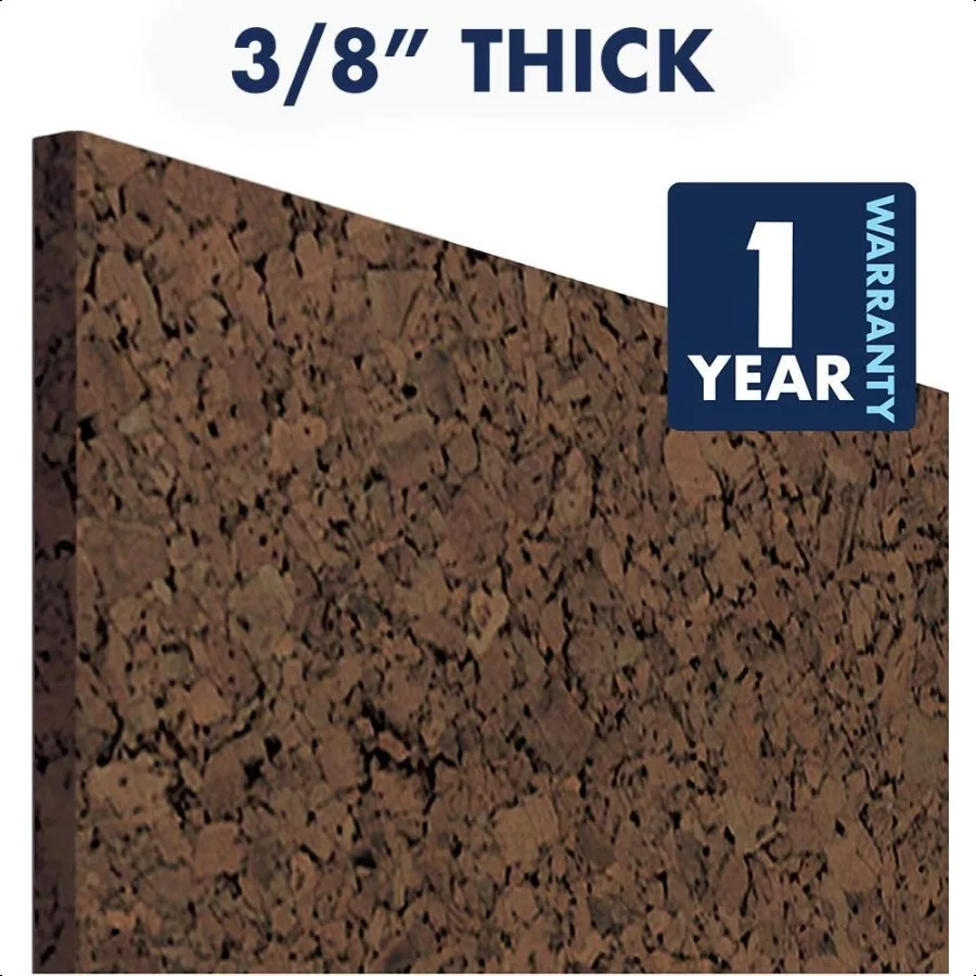 لوحة إعلانات من بلاط الفلين ألواح الفلين 12 بوصة × 12 بوصة × 3 8 بوصة بني داكن 4 عبوات 15050Q #4