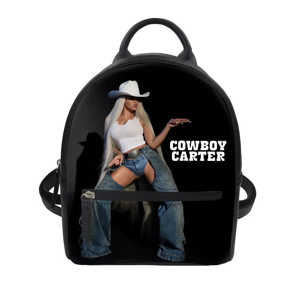 

Beyonce Custom Mini Small Backpack Purse Rock Cowboy Carter Schoolbags Double Shoulder Bag Mini Daypack Leather Travel Bag