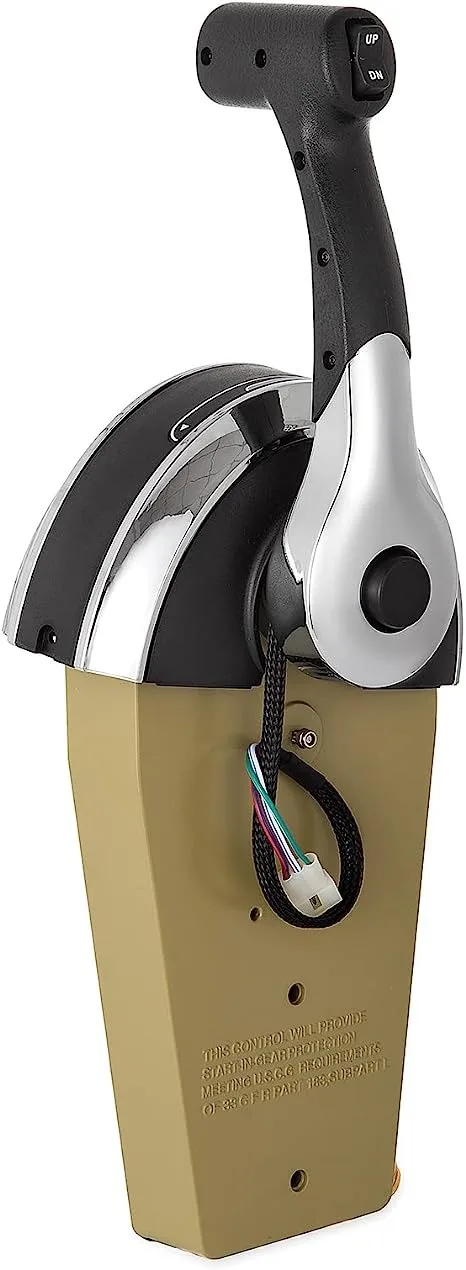 Single Binnacle New Outboard Top Mount Remote Control Console Alloy Boat Engine Throttle Tilt/Trim Switch 8M0059686