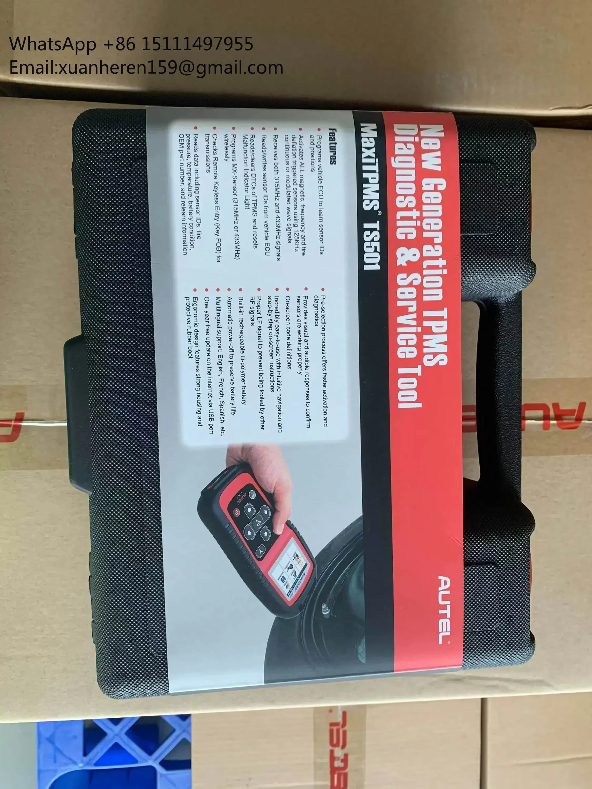 Autel Programming 315 433mhz Universal Programmable TPMS Sensor Maxitpms Ts501 OBD Tpms Tool Programmer