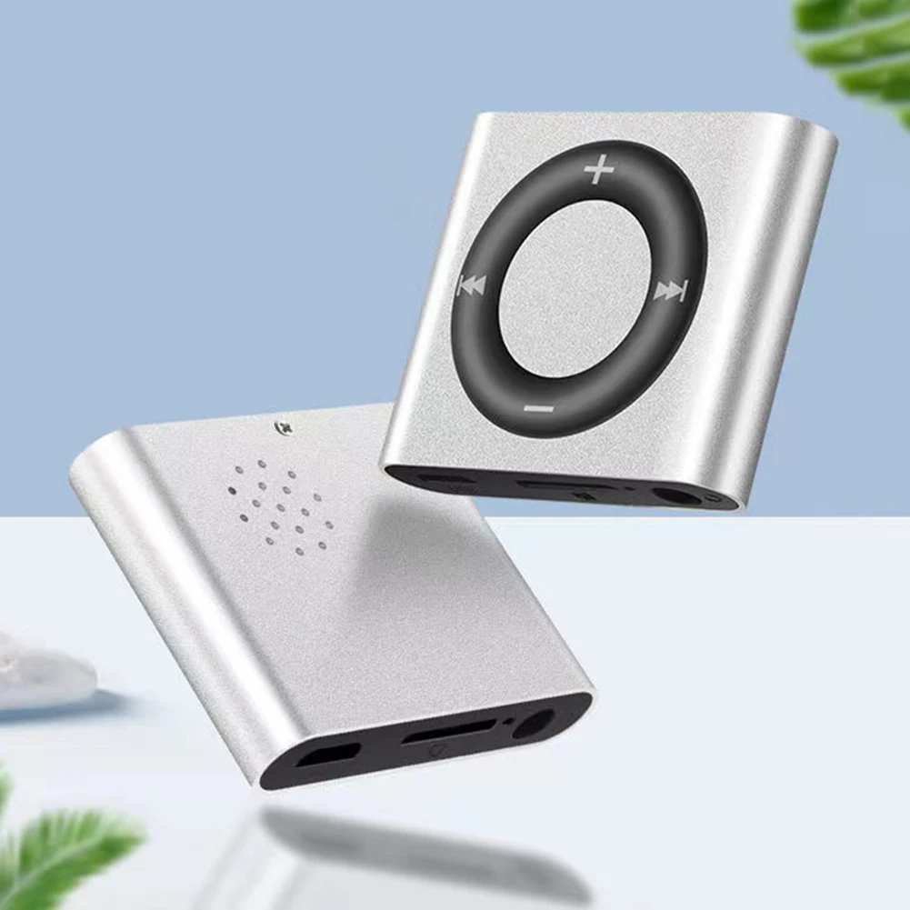 Mini MP3 Music Players Build in Speaker Clip-On Portable Walkman Rechargeable 180mAh with Headphone Support TF Card for Students